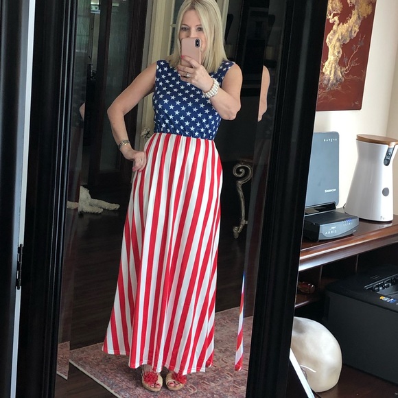 Stars & Stripes United States American flag dress - Picture 6 of 6